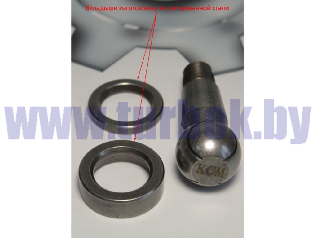 Палец наконечника рулевой тяги в сборе с двумя сухарями МАЗ-4370