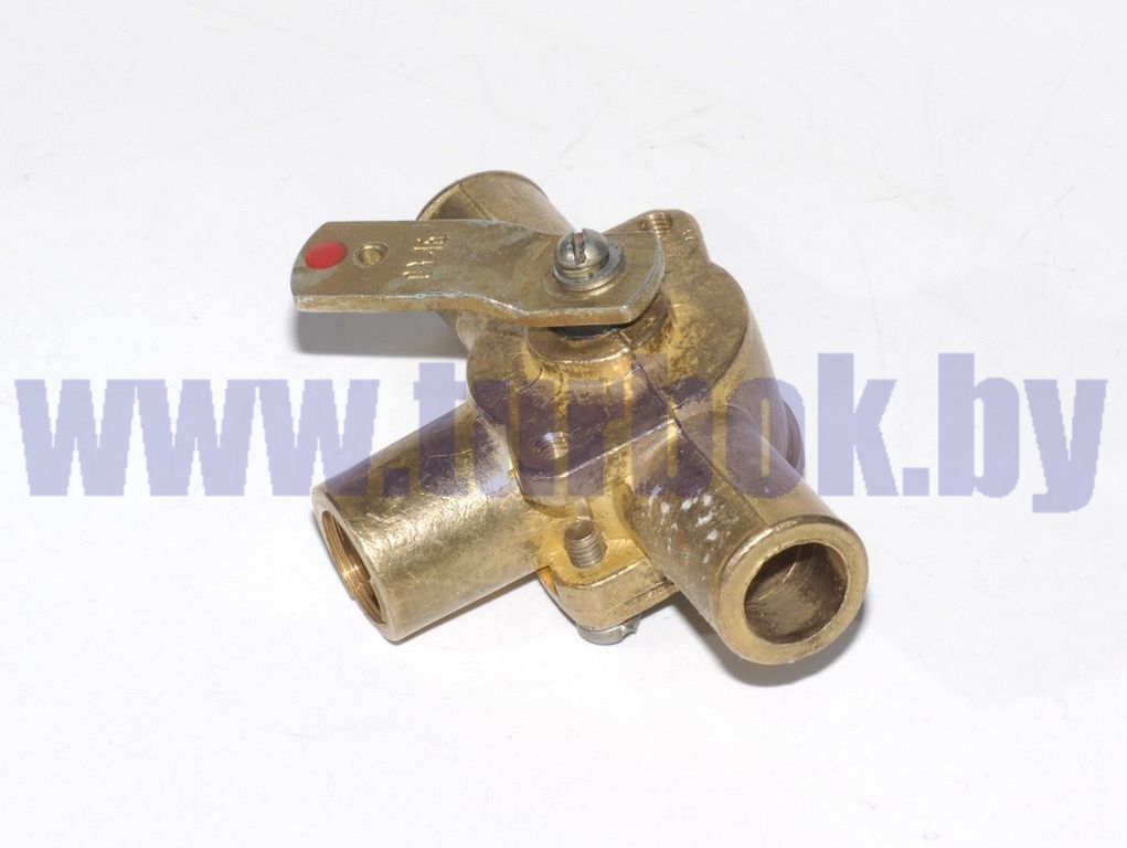 Кран отопителя (нового типа) на 3 выхода рукоятка вправо