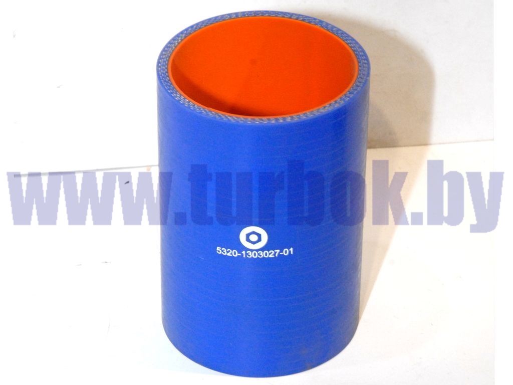 Шланг отводящий (патрубок радиатора нижний,L=120,d=70) КАМАЗ-65115 силикон синий