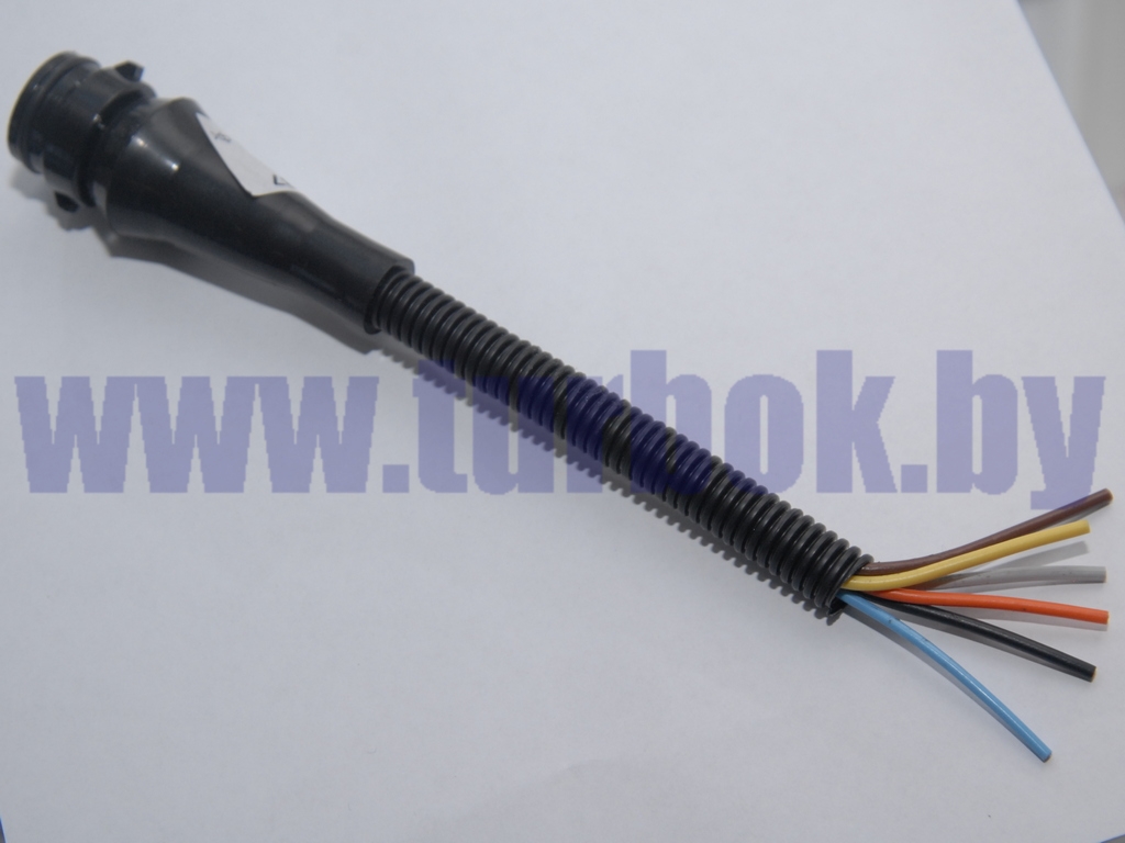 Разъем заднего фонаря МАЗ, Газель (6-контактов, прямой "мама", с кабелем и клеммами)