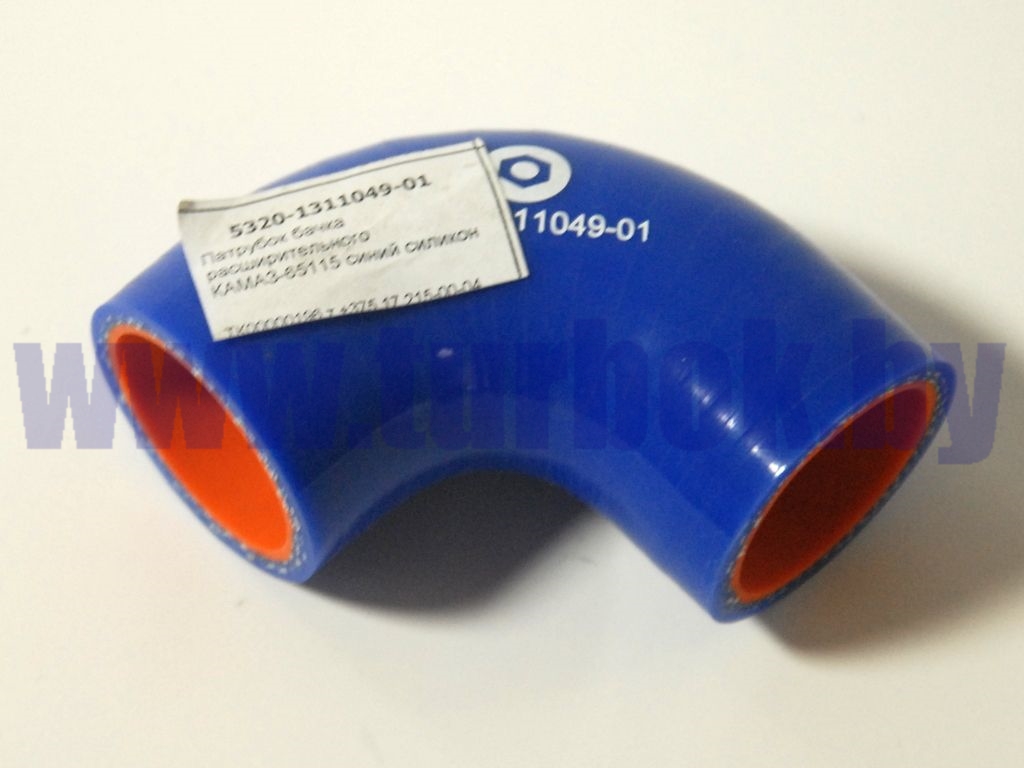 Патрубок бачка расширительного (L=65х65, d=32) синий силикон