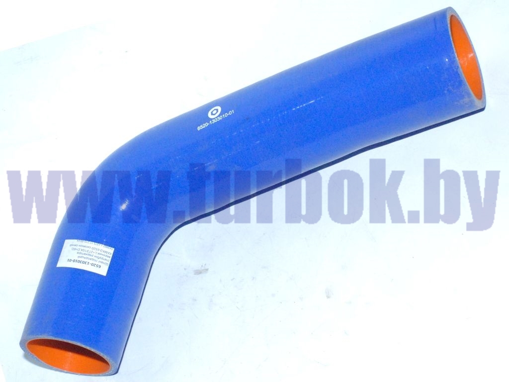 Шланг подводящий (патрубок радиатора верхний, L=379, D=60) силикон синий