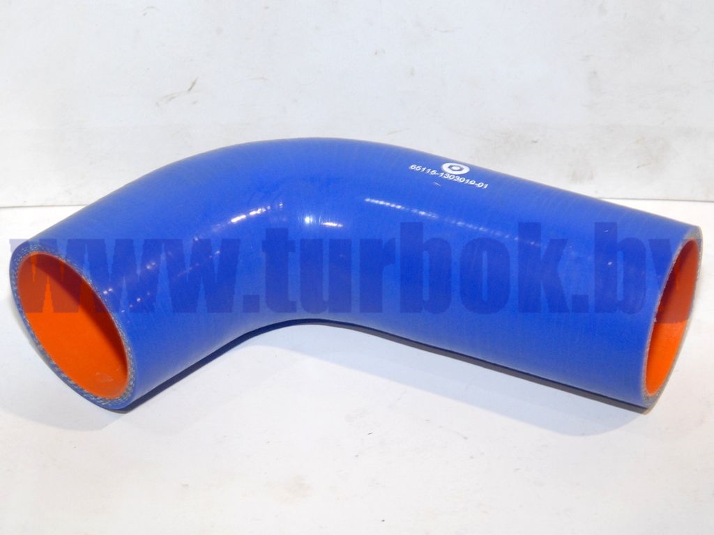 Шланг подводящий (патрубок радиатора верхний,L=260,D=60) синий силикон