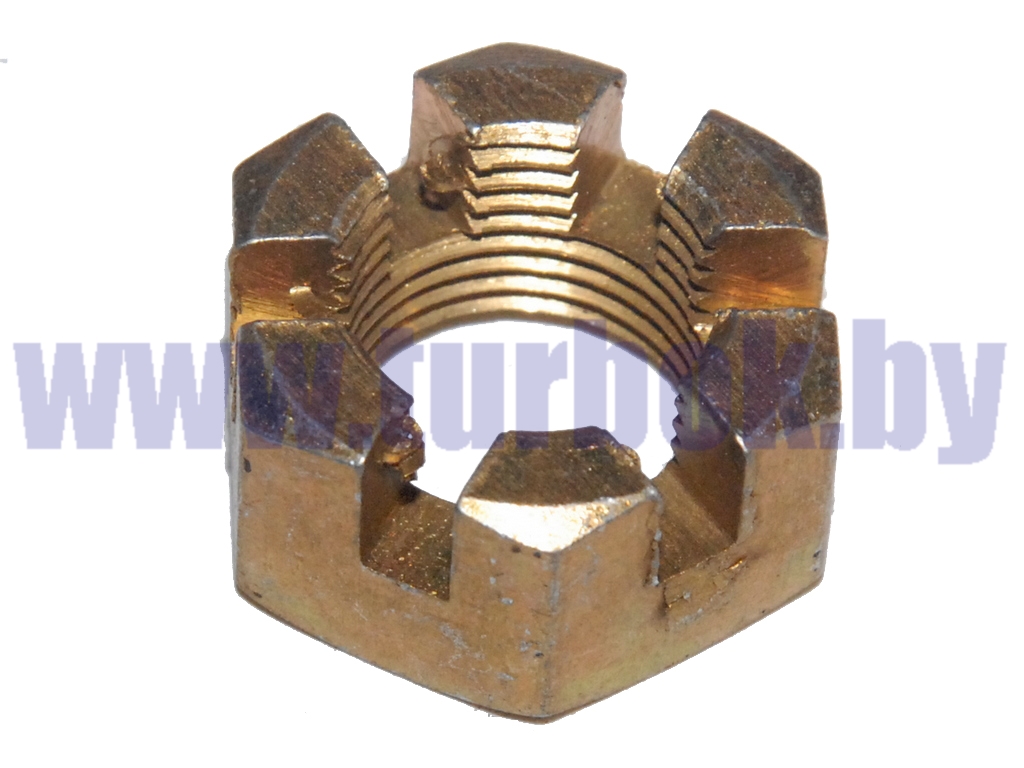 Гайка М24*2-5Н6Н пальца стабилизатора, наконечника рулевой тяги корончатая