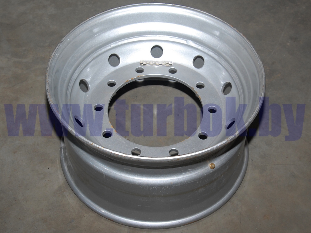 Диск колеса 11,75-22,5 (под шпильки) ЕТ0 без колец на односкатные полуприцепы